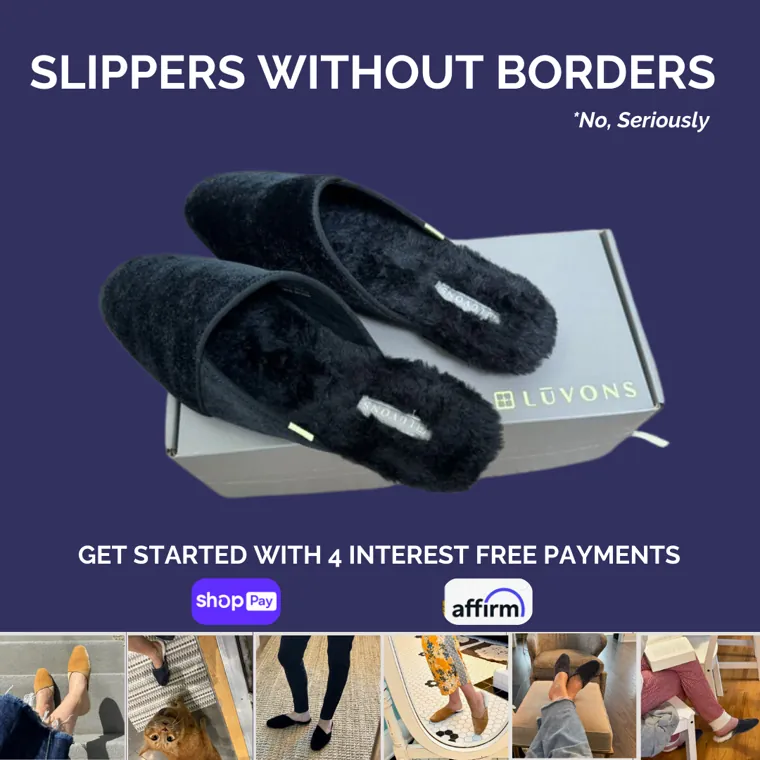 Luvons product static showing the slippers in a second brand colourway.