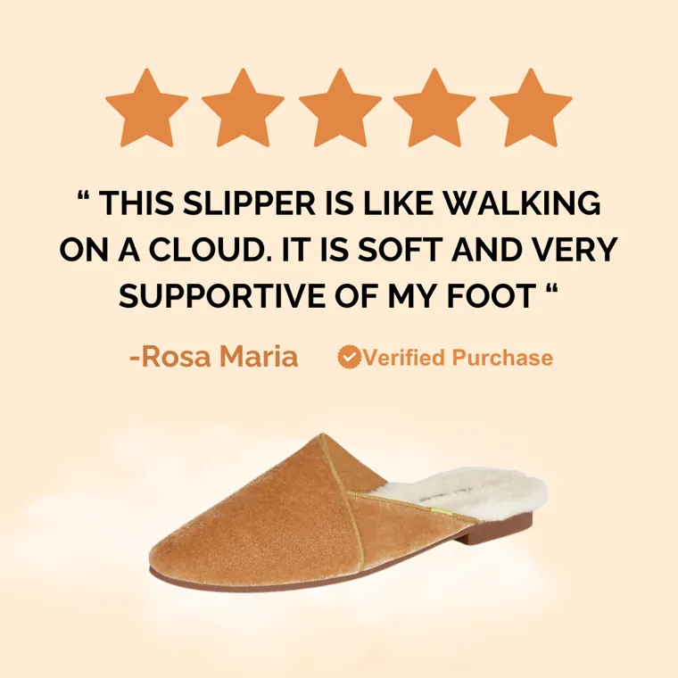 Luvons testimonial carousel card, second execution, used with the reviewer permission.