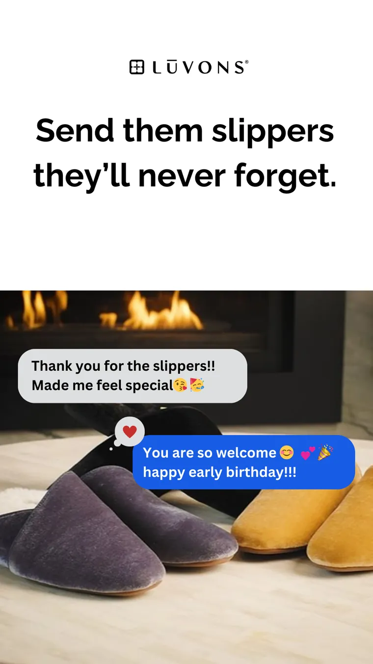Luvons gifting chat advertising creative, second execution.