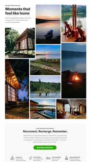 The Walindi Point gallery page built by Spark Ink.